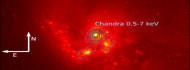 Photo of Pillantás egy három galaxis ütközéséből születő rendszer belsejébe